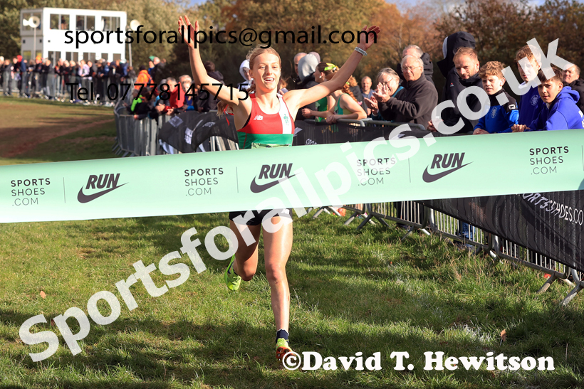 Womens Under-17s 2025 National Cross Country Relays, Berry Hill Park, Mansfield. Photo: David T. Hewitson/Sports for All Pics
